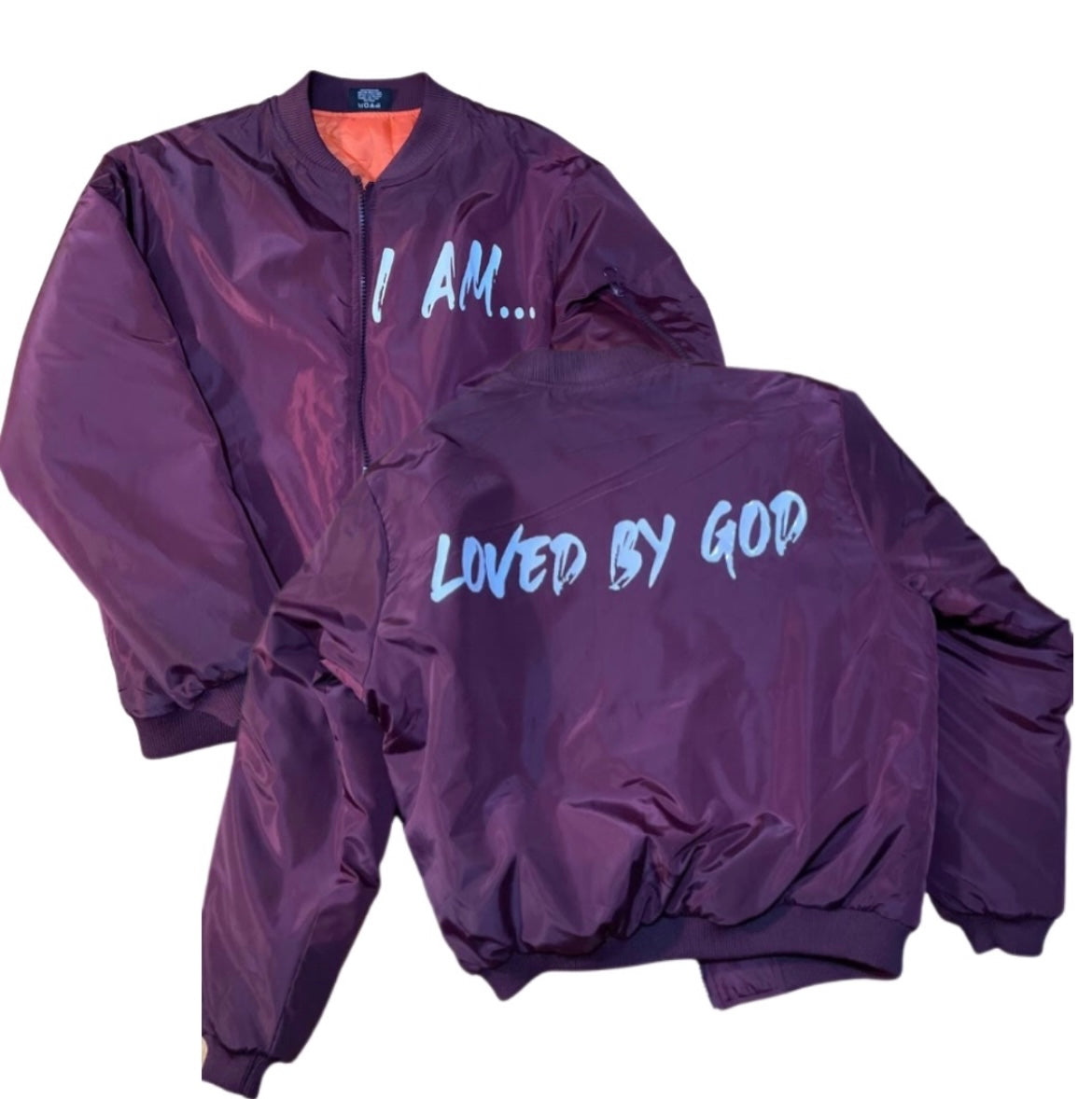 “I AM LOVED” Bomber Jacket (Maroon)